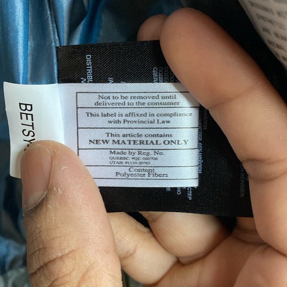 NOIZE Cruelty Free Outerwear Cropped Fit Puffer Jacket “Ice Blue” Size Large - Picture 8 of 13